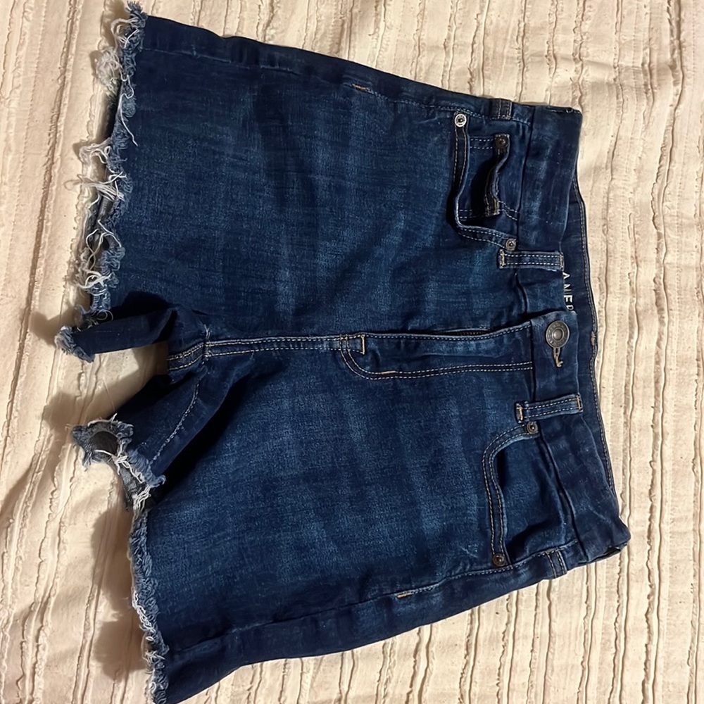 American eagle dark denim shorts